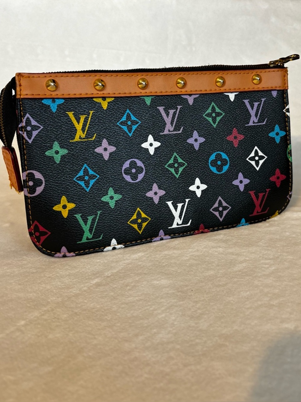 Louis Vuitton Black Multicolor Monogram Clutch Bag
